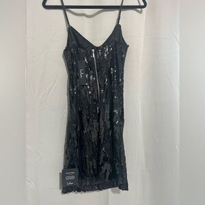 Lulu's Shimmering Black Sequin Skirt